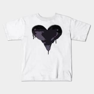 Dripping Purple Heart Kids T-Shirt